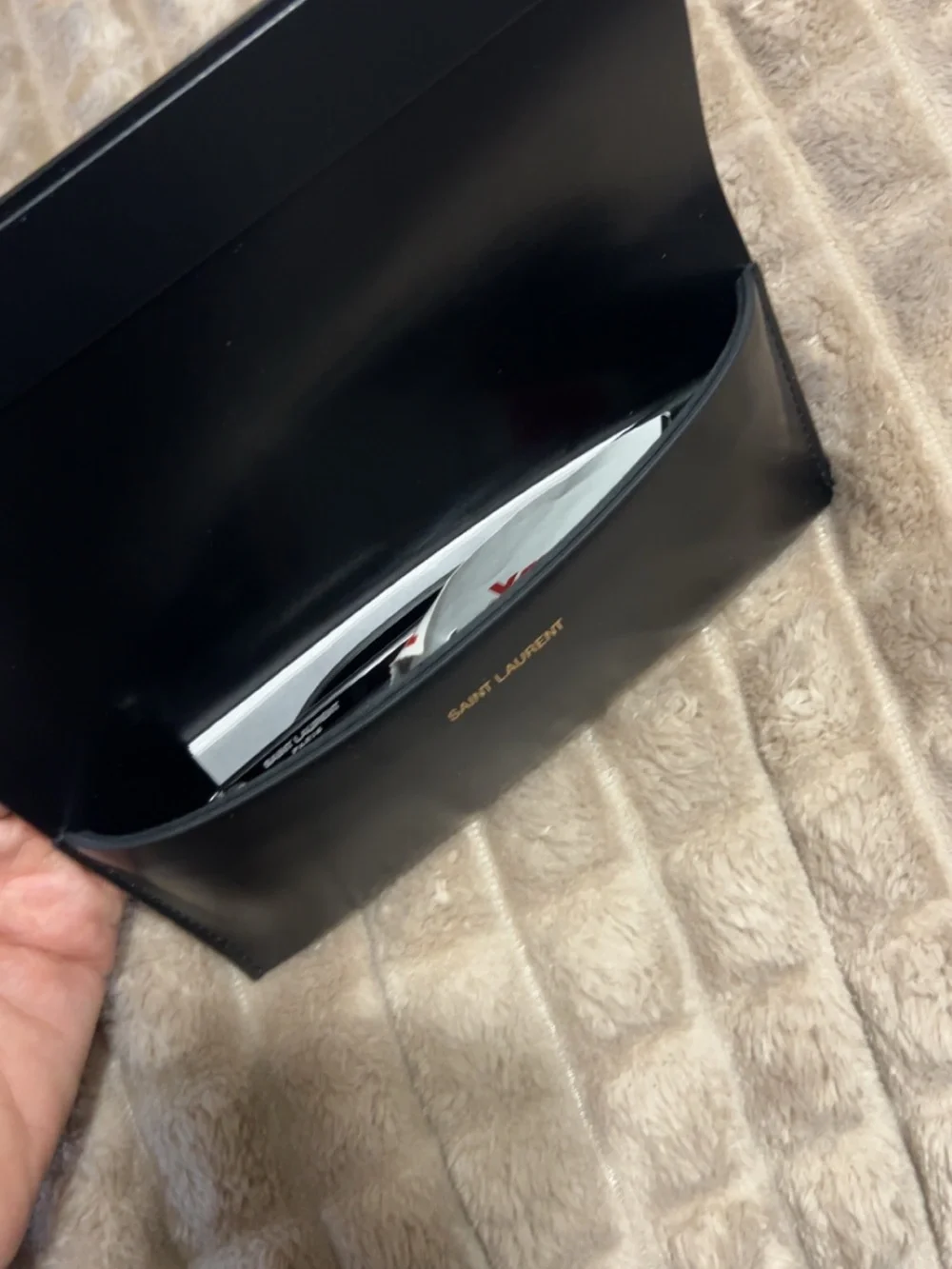 NWT Saint Laurent SL M84/J eyeglasses featuring a black frame & case